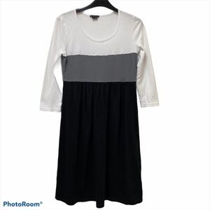 Theory Black and Gray 3/4 Sleeve Sundress